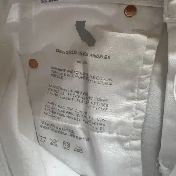 AG Adriano Goldschmied High Rise Boot Cut Jeans Sz 25 White‎ Alexxis Vintage Fit